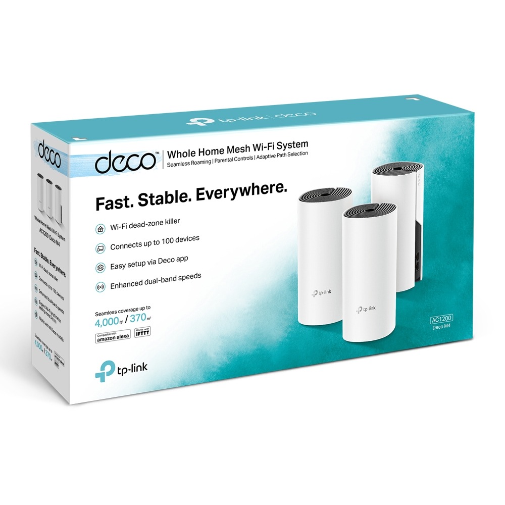TP-Link Deco M4 Whole Home Mesh Wi-Fi System 3-Pack, Deco M4